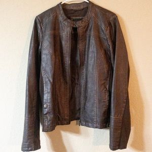 Maurice’s Plus Leather Jacket Brown 1x